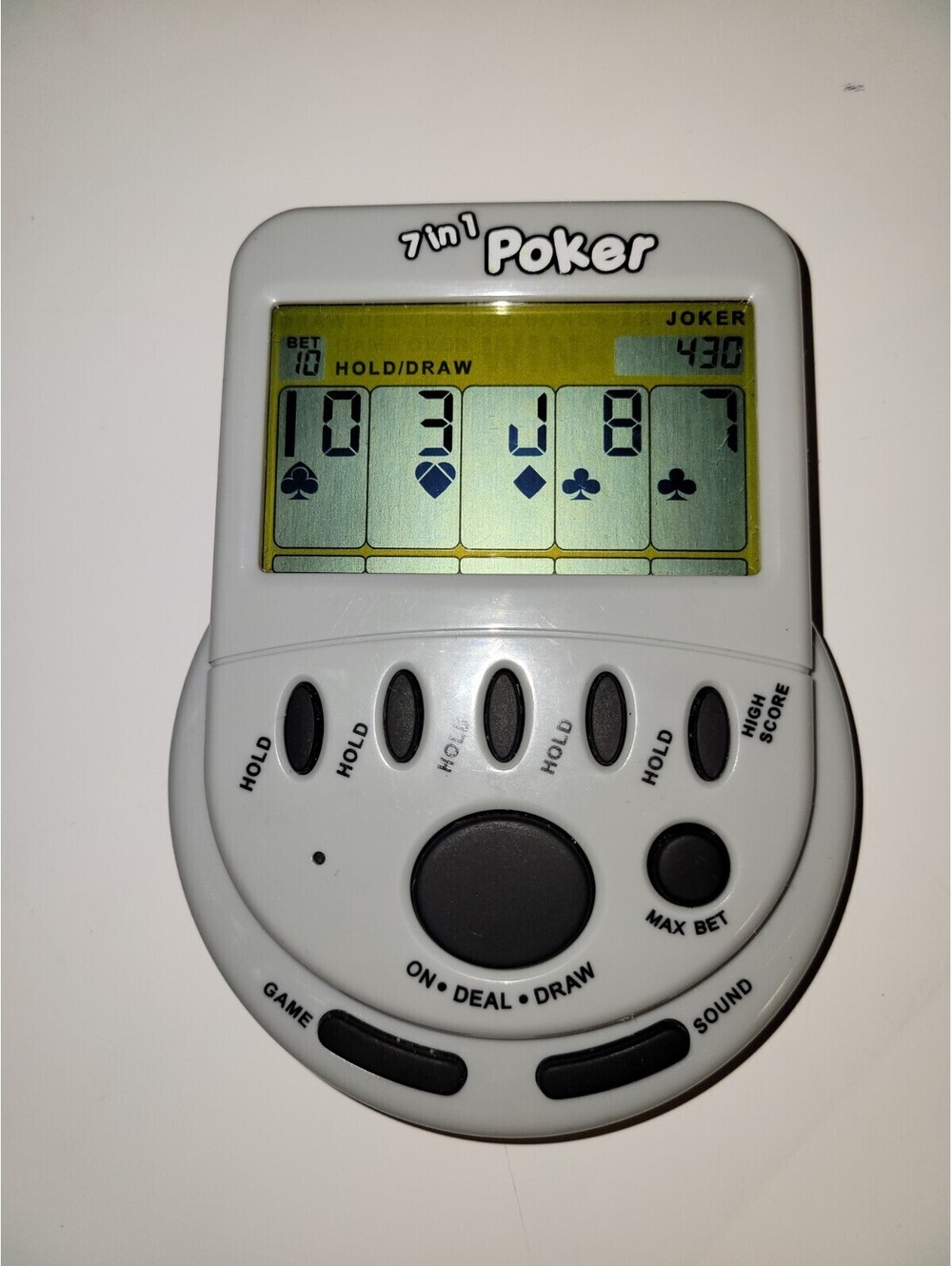 7 In 1 Video Poker Game Large Screen Handheld Toy Electronic Travel Videogame